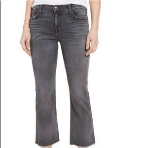 Current/Elliott The Kick Raw Hem Jeans in Grey